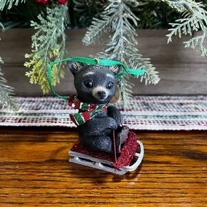 Danbury Mint The Baby Animal Collection Black Bear Christmas Ornament